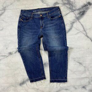 Old Navy Boyfriend Straight Leg Jeans Size 4 Womens Raw Released Hem Ankle